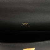 Hermes Kelly Pochette Black Swift Gold Hardware - Thumbnail View 7