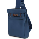 Hermes HAC A Dos PM Backpack Blue Tie Togo Palladium Hardware