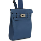 Hermes HAC A Dos PM Backpack Blue Tie Togo Palladium Hardware