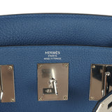 Hermes HAC A Dos PM Backpack Blue Tie Togo Palladium Hardware