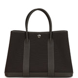 Hermes Garden Party 30 Ebene Toile Officier Canvas and Negonda Palladium Hardware