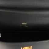 Hermes Kelly Pochette Black Swift Gold Hardware