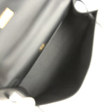Hermes Kelly Pochette Black Swift Gold Hardware