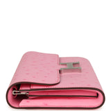 Hermes Constance To Go Wallet Bubblegum Ostrich Palladium Hardware
