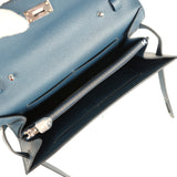 Hermes Kelly Wallet To Go Bleu De Prusse Evercolor Palladium Hardware - Thumbnail View 8