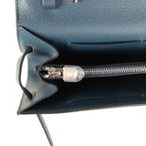 Hermes Kelly Wallet To Go Bleu De Prusse Evercolor Palladium Hardware - Thumbnail View 9