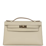 Hermes Special Order (HSS) Kelly Pochette Beton Verso Swift Permabrass Hardware