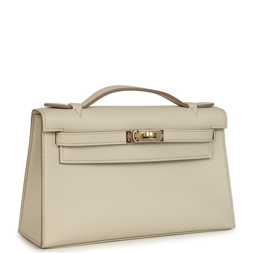 Hermes Special Order (HSS) Kelly Pochette Beton Verso Swift Permabrass Hardware