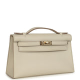 Hermes Special Order (HSS) Kelly Pochette Beton Verso Swift Permabrass Hardware