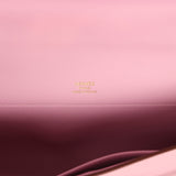 Hermes Kelly Cut Mauve Sylvestre Swift Rose Gold Hardware