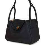 Hermes Lindy 26 Bleu Nuit Clemence Gold Hardware - Thumbnail View 5
