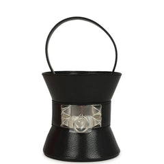 Hermes Mini Medor Bag Black Chevre Chamkila Palladium Hardware