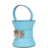 Hermes Mini Medor Bag Celeste Epsom Palladium Hardware