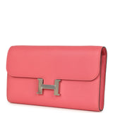 Hermes Constance Wallet To Go Rose Azalee Evercolor Palladium Hardware - Thumbnail View 3