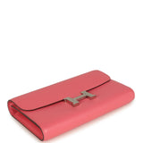 Hermes Constance Wallet To Go Rose Azalee Evercolor Palladium Hardware - Thumbnail View 6