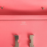 Hermes Constance Wallet To Go Rose Azalee Evercolor Palladium Hardware - Thumbnail View 7