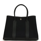 Hermes Garden Party 30 Black Toile and Negonda Palladium Hardware