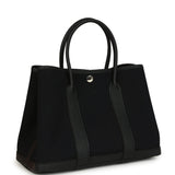 Hermes Garden Party 30 Black Toile and Negonda Palladium Hardware