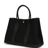 Hermes Garden Party 30 Black Toile and Negonda Palladium Hardware