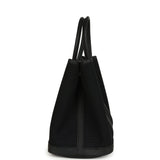 Hermes Garden Party 30 Black Toile and Negonda Palladium Hardware