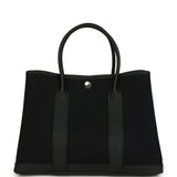 Hermes Garden Party 30 Black Toile and Negonda Palladium Hardware