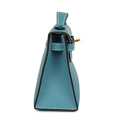 Hermes Kelly Pochette Blue Jean Swift Gold Hardware - Thumbnail View 3