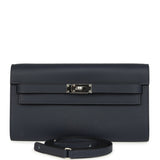 Hermes Kelly Wallet To Go Bleu Nuit Evercolor Palladium Hardware