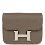 Hermes Constance Slim Wallet Etain Epsom Palladium Hardware