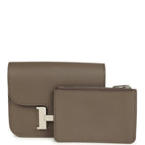 Hermes Constance Slim Wallet Etain Epsom Palladium Hardware