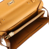 Hermes Kelly Wallet To Go Sesame Epsom Gold Hardware