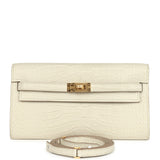 Hermes Kelly Wallet To Go Beton Matte Alligator Gold Hardware