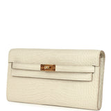 Hermes Kelly Wallet To Go Beton Matte Alligator Gold Hardware