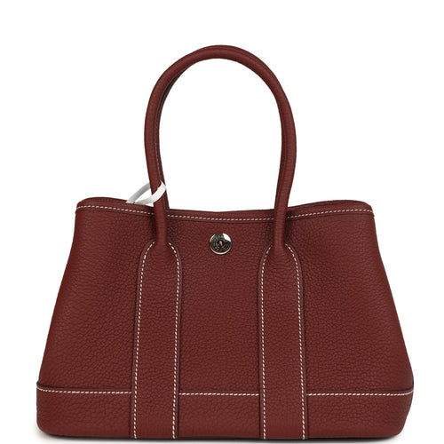 Hermes Garden Party Neo 23 Rouge H Negonda Palladium Hardware