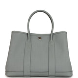 Hermes Garden Party 30 Gris Pantin Officier Canvas and Negonda Palladium Hardware - Thumbnail View 1