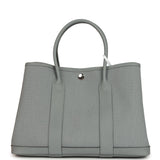 Hermes Garden Party 30 Gris Pantin Officier Canvas and Negonda Palladium Hardware - Thumbnail View 4