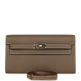 Hermes Kelly Wallet To Go Etoupe Epsom Palladium Hardware