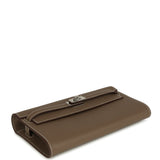 Hermes Kelly Wallet To Go Etoupe Epsom Palladium Hardware