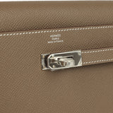 Hermes Kelly Wallet To Go Etoupe Epsom Palladium Hardware