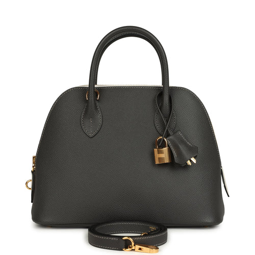 Hermes 1923 Bolide 25 Graphite and Gris Pale Epsom Gold Hardware