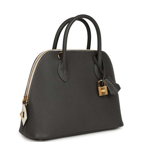 Hermes 1923 Bolide 25 Graphite and Gris Pale Epsom Gold Hardware