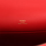 Hermes Kelly Pochette Rouge Radieux Swift Gold Hardware