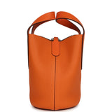 Hermes In-The-Loop 18 Orange Clemence and Swift Palladium Hardware