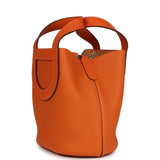 Hermes In-The-Loop 18 Orange Clemence and Swift Palladium Hardware