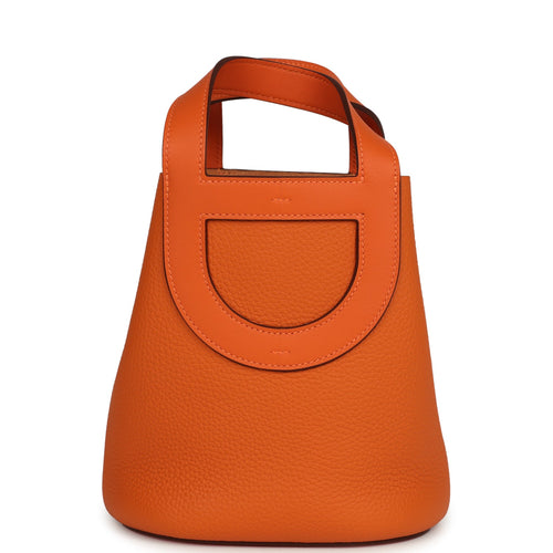 Hermes In-The-Loop 18 Orange Clemence and Swift Palladium Hardware