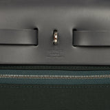 Hermes Herbag Zip PM 31 Vert Cypres Officier Canvas and Ardoise Vache Hunter Palladium Hardware