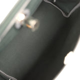 Hermes Herbag Zip PM 31 Vert Cypres Officier Canvas and Ardoise Vache Hunter Palladium Hardware