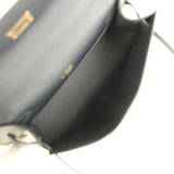 Pre-owned Hermes Special Order (HSS) Kelly Pochette Gris Meyer and Caban Swift Permabrass Hardware