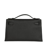 Pre-owned Hermes Special Order (HSS) Kelly Pochette Black Epsom Gold Hardware