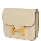 Hermes Constance Slim Wallet Craie Epsom Gold Hardware - Thumbnail View 3
