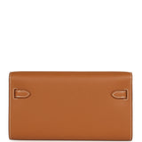 Hermes Kelly Wallet To Go Gold Epsom Gold Hardware
